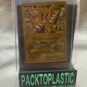 Beedrill Ex HP490- Gold Foil Fan Art Display Card RARE - NM B3 - Picture 1 of 2