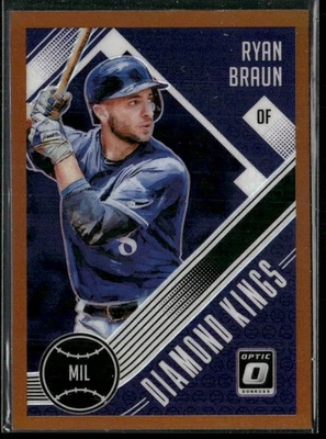 2018 Donruss Optic Bronze Ryan Braun Milwaukee Brewers #16 - Image 1 of 2