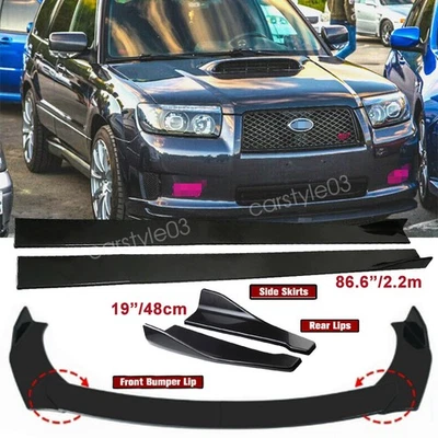For Subaru Forester Front Bumper Lip Spoiler Splitter +Side Skirt +Rear Lip Foto 1 de 4