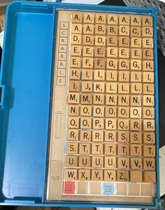 SINGLE Replacement Scrabble Letters TILES DELUXE TRAVEL FOLIO Wood ~1/2" - Picture 1 of 1