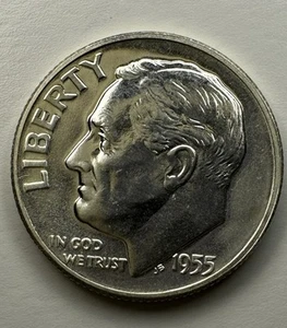 1955 Proof Roosevelt Dime T12 - Picture 1 of 2