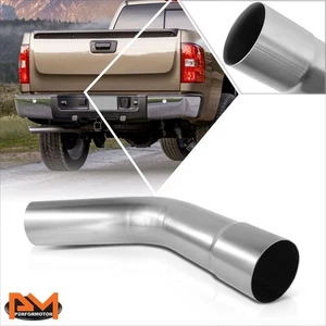 Hágalo usted mismo tubo de escape curvado de acero OD personalizado de 2,5" acabado natural 45 grados - Imagen 1 de 6