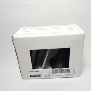 Ikea Paddfot Finiture Tenda Palo Tappi Estremità Nero 205.612.74 Nuovo Metallo Curva - Foto 1 di 7