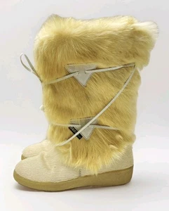 Oscar Damen 38/8 Sport Weiß Julia Bianco Pelzstiefel MINT - Bild 1 von 7