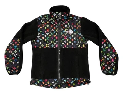 The North Face Black Jacket With Custom Print - Kids Size Small Free Shipping - Image 1 of 4