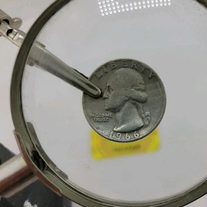 Extremely Rare 1966 Quarter with rim error, no mint mark, phantom eagle - Picture 1 of 7