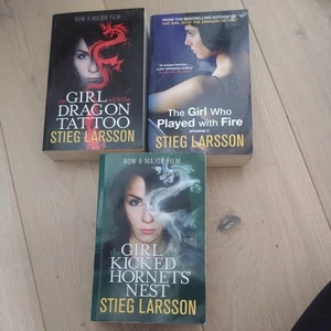 Larsson Books Bundle 3 Millennium Trilogy The Girl With The Dragon Tattoo Novels - Picture 1 of 1