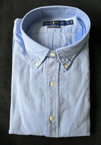 POLO RALPH LAUREN MENS CLASSIC FIT CHAMBRAY OXFORD COTTON SHIRT BLUE SZ XL-NWT - Picture 1 of 4