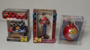 #24 Jeff Gordon NASCAR Christmas Ornament Set of 3 Dated 2002 2003 2004 - Picture 1 of 11