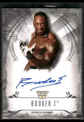 2016 Topps WWE Undisputed Booker T #UA-BT Superstar Autograph /50 - Image 1 of 2