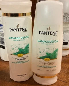 Pantene Pro-V Damage Detox Daily Rebuilding Shampoo & Conditioner 12.6 Fl Oz - Picture 1 of 3
