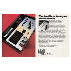 TEAC Cassette Deck Vintage Magazine 2 Page Print Ad 1974 - Picture 1 of 1