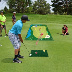 The Indoor Casual Golf Game Set Chipping Golf Game Mat with 20 Grip Golf Ball AU - Picture 1 of 10