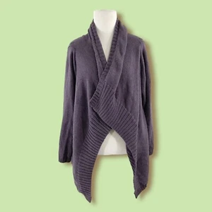 Cardigan morbido Dintorni L maglione corallo aperto davanti bordo a costine avvolgente accogliente - Foto 1 di 8
