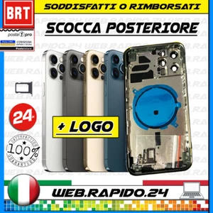 BACK COVER SCOCCA POSTERIORE VETRO+FRAME COMPLETA PER APPLE IPHONE 12 PRO MAX - Imagen 1 de 5