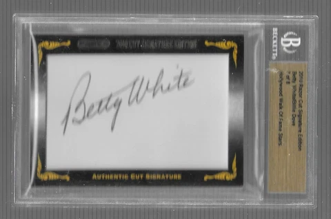 BETTY WHITE & BILLIE DOVE 2010 RAZOR Cut Signature Autograph #d 7/8 WALK Of FAME Cover