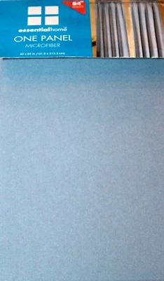 Essential Home Blue Microfiber Single (1) One Panel  40 x 84" - Image 1 of 2
