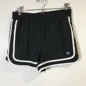 Champion Girls Track Shorts Size XL Extra Large Black White Striped Activewear - Picture 1 of 10