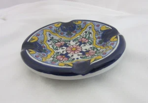 Talaveras Ashtray Pottery Ceramic Vintage Pueblo Mexican Floral Handmade - Picture 1 of 5