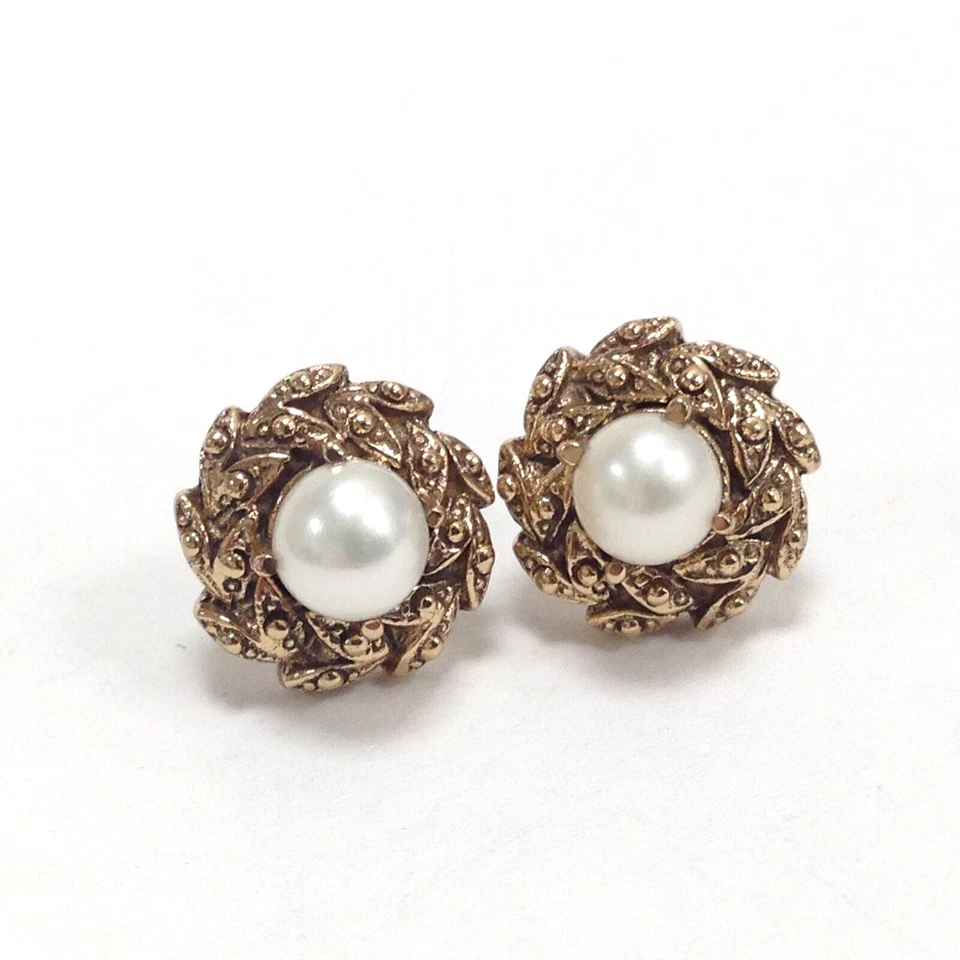 Pendientes Nicky Butler NB Colección Bronce 6mm Perla con Poste Plata de Ley Foto 1 de 4