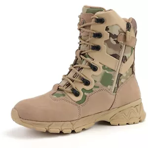 8" Wasserdicht Militär Taktisch Herren Arbeitsstiefel mit YKK Seitenreißverschluss - Bild 1 von 6