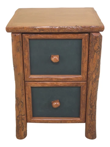 F30706EC: Unique Adirondack Style 2 Drawer Oversized Nightstand Cover