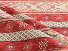 Kilim ethnic fabric upholstery tapestry southwestern boho decor red anatolian