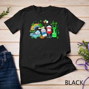 Nurses Day One Lucky Nurse Scrub RN ICU ER St Patricks Day Unisex T-Shirt - Bild 1 von 15