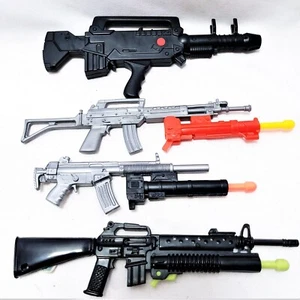 Vintage GI Joe Gray & Black RIFLES GUNS *4* Piece Lot - Picture 1 of 2