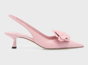 Jimmy Choo Amita Floral Slingback Kitten Heel Pumps Womens 6/36 Rose Pointed Toe - Picture 1 of 19