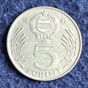 1985 Hungary 5 Forint Lajos Kossuth small Shield 23.4mm coin - Picture 1 of 10