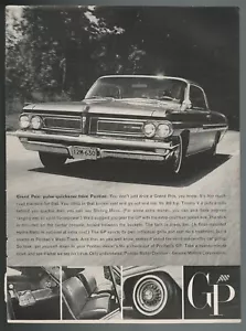 1962 PONTIAC GRAND PRIX advertisement, 2-door hardtop, Pontiac print ad - Foto 1 di 3