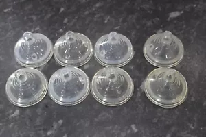 (117) 8 x Tommee Tippee Bottle Teats - 6 x 1 Flow + 2 x 2 Flow - Good Used Cond - Picture 1 of 3