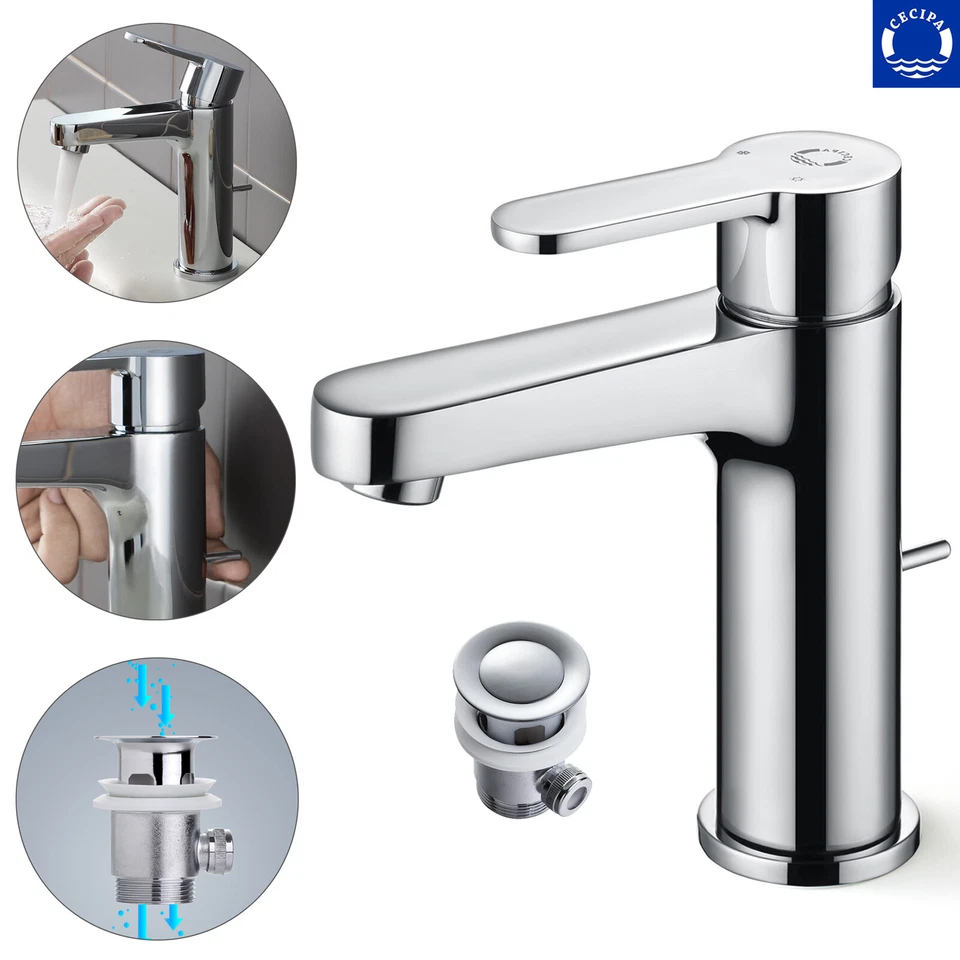 Waschtischarmatur Wasserhahn Waschbecken Einhandmische Mischbatterie Badarmatur - Bild 1 von 1