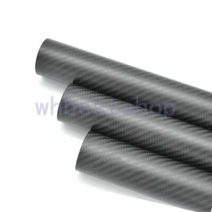 Matt 3K Carbon Fiber Tube/Shaft OD38mm x ID36mm x L500mm Roll Wrapped Model Rod - Picture 1 of 2