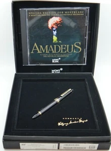 Montblanc 114 Mozart Black & Gold Fountain Pen In Box - 14kt Medium Nib - c.2002 - Picture 1 of 12