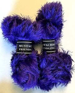 2 hilos de pestañas Hanks Friends Inc bigote color púrpura 100 gramos cada uno - Imagen 1 de 4