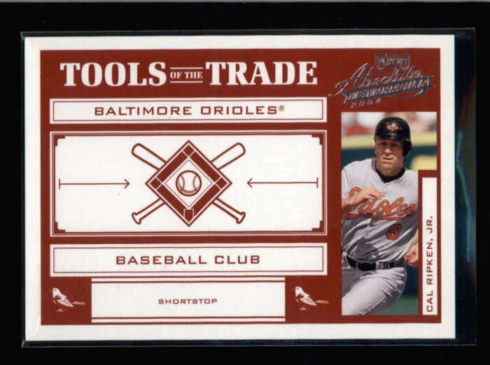 CAL RIPKEN JR 2004 ПЛЕЙ-ОФФ АБСОЛЮТНЫЙ #TT-24 ИНСТРУМЕНТЫ ТОРГОВЛИ КРАСНЫЙ #/200 AY7400 - Изображение 1 из 1