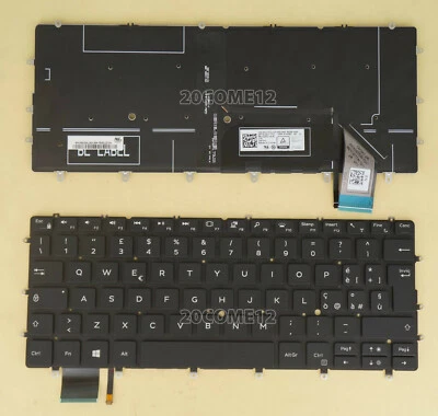 Novo para DELL XPS 9305 9370 9380 7390 Teclado Retroiluminado Italiano Tastiera IT - Imagem 1 de 2