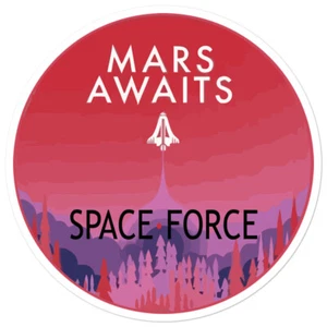 BRAND NEW United States Space Force MARS AWAITS 2 Logo Concept Quality Stickers - Picture 1 of 4