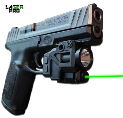 LASERPRO Green Laser Sight + LED Light: S&W SD9VE M&P 9mm M2.0 MP 22 5.7 MP9 2.0 40 10mm
