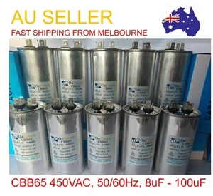 Original CBB65 8uF - 100uF 450VAC Air Conditioner Compressor Motor Run Capacitor - Picture 1 of 51