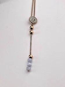 ALEX & ANI ROSE GOLD OVER 925 STERLING SILVER LOTUS FLOWER NECKLACE 18" 3748 - Picture 1 of 6