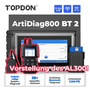 🔥TOPDON AD800 BT 2 Professional Automotive Diagnostic Tool Car OBD2 Scanner ALL SYSTEM CAN FD - Picture 1 of 14