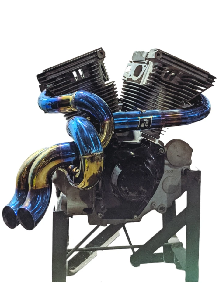 Exhaust  Twisted Pipes Fit Harley Davidson Sportster Touring Softail Dyna - Image 1 of 1