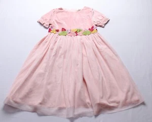 Mini Boden Girls Ottilie Velvet Tulle Dress AR8 Vintage Pink Autumn Size 9-10 - Picture 1 of 4