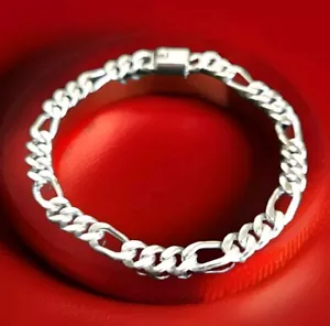 Erick's Sterling Silver Figaro Link Bracelet 7 .75 in. long Taxco.925 - Picture 1 of 8