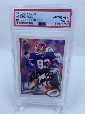 Andre Reed Signed 1991 Upper Deck IP Auto PSA/DNA Buffalo Bills - Image 1 of 2