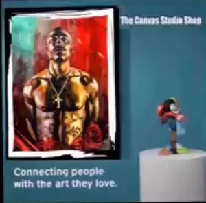 2pac Tupac canvas print wall hanging, Size50x60 cm - Picture 1 of 6