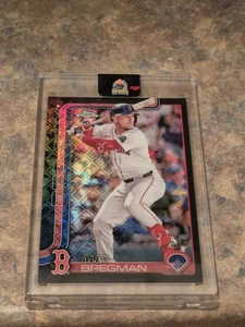 2025 Topps Chrome LogoFractor Black Refractor Alex Bregman /10 Red Sox - Bild 1 von 2